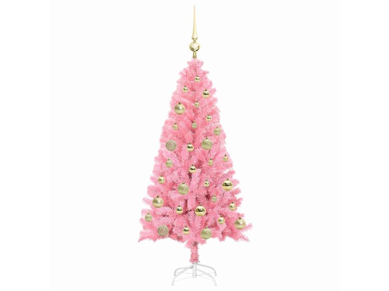  Sapin de noël, arbre de noël rose 120 cm pvc shl9106  - Conforama D