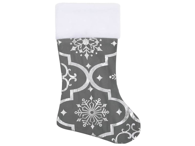  Jupe de sapin de noël de luxe avec chaussette gris 150 cm tissu  - Conforama D