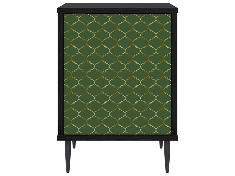  Table de chevet - cabinet de chevet - table de nuit geleen chêne noir 36 x 33 x 51 cm  - Conforama D