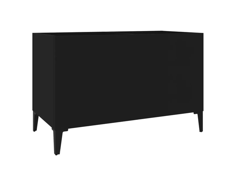 Armoire à disques pratique et classique 74,5 x 38 x 48 cm en bois d'ingénierie noir 02_0049208