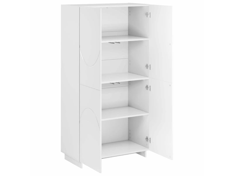  Buffet haut, buffet de rangement blanc 79x41x151 cm bois d'ingénierie  - Conforama C