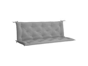 Coussin de banc de jardin, coussin d'assise gris 150x(50+50)x7 cm tissu oxford cf52726