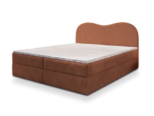 Lit avec rangement 180x200 cm <strong>MASSENO</strong> <strong></strong> coloris orange