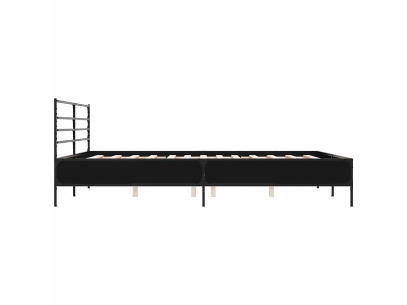 Lit double- lit adulte -  cadre de lit sans matelas noir 200x200 cm  - Conforama D
