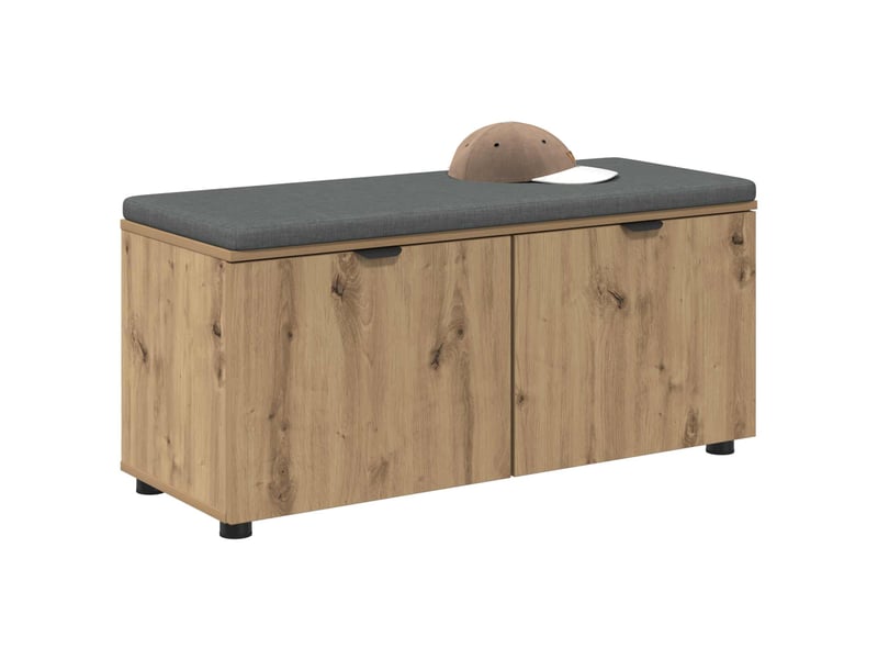 Banc d'entrée, banc interieur chêne artisanal 100x38x46 cm shl45677 - Conforama C