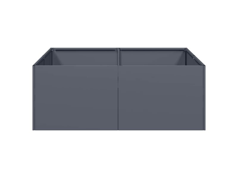  Jardinière - bac à fleurs anthracite 80x80x30 cm acier  - Conforama C