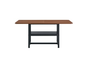 Table à manger,160x90x76 cm,4-6 personnes style industriel,mdf, noyer métal noir