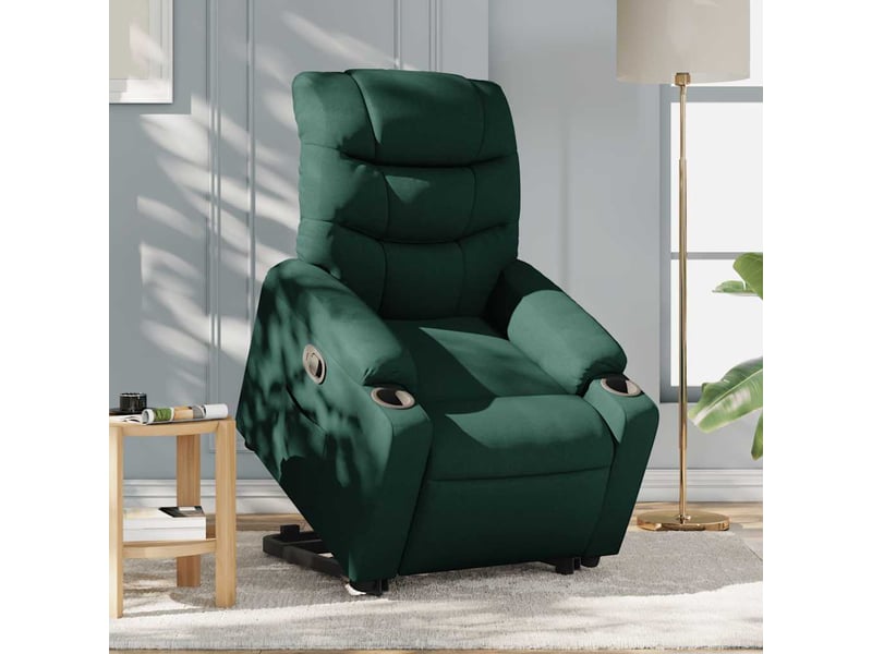  Fauteuil inclinable, fauteuil relax salon vert foncé tissu shl19013  - Conforama B