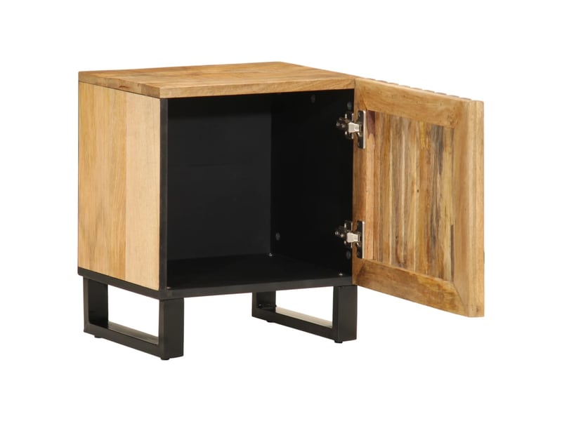  Lot de 2 tables de chevet - cabinet de chevet - table de nuit 40x34x46 cm bois massif de manguier brut  - Conforama B