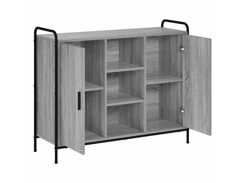 Buffet salon, buffet de rangement sonoma gris 97x33x81 cm bois d'ingénierie shl53912 - Conforama C