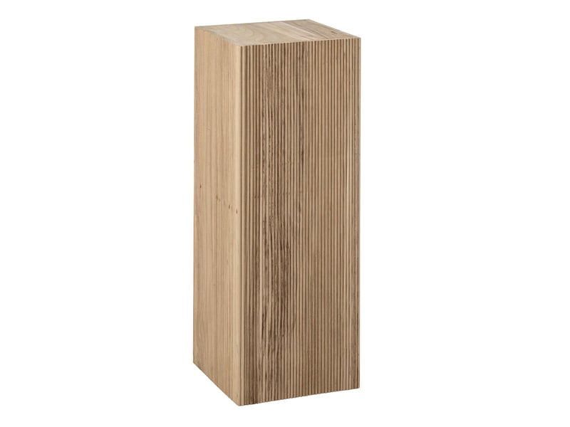  Sellette déco côtelé en bois marek 80cm naturel  - Conforama A