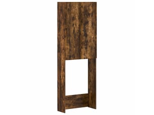 Armoire de toilette, meuble de toilette ede chêne fumé 66x25.5x190 cm