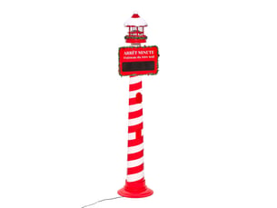 Phare lumineux père noël blanc chaud led h. 140 cm sur secteur