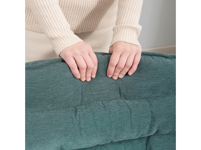  Chaise de bureau sans accoudoirs vert foncé, hauteur réglable et pivotante, idéale pour s'asseoir en tailleur  - Conforama D