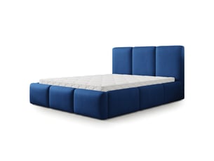 Lit coffre 120x200cm <strong>MASSENO</strong> <strong></strong> coloris bleu