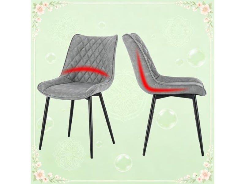 Chaise d'appoint moelleuse rembourrée - lot de 2, chaise d'accent unique pour salon, salle à manger ou bureau - Conforama D