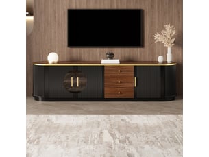 Meuble tv coloris noir 180 cm <strong></strong>  <strong>GL Store</strong>