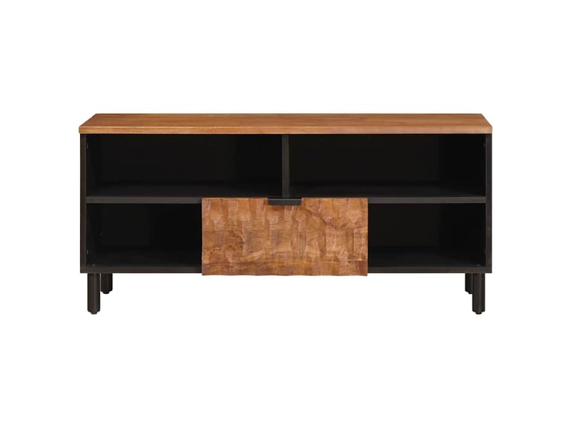 Meuble tv - banc tv - meuble de rangement avec tiroir finition acacia brun 100 x 33 x 46 cm  - Conforama C