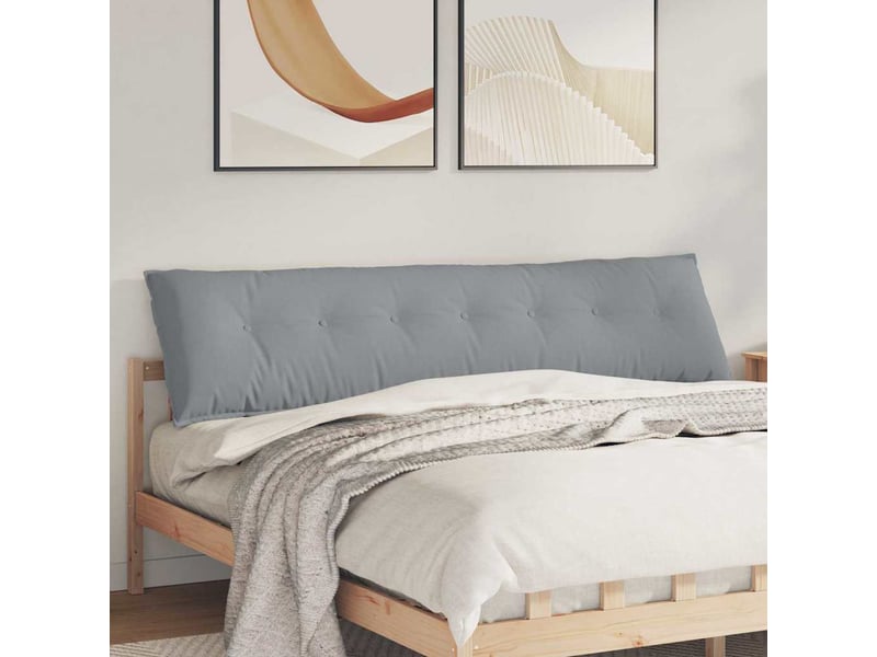  Coussin de dos, coussin de dossier gris clair 200 x 19 x 50 cm tissu cf54664  - Conforama B