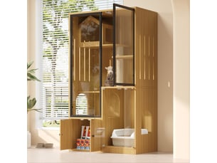 Armoire 2 porte(s) PEXCHO coloris naturel largeur 90 cm