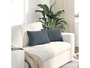 Lot de 2 coussins de canapé, coussins décoratifs gris foncé 50 x 30 cm cf59088