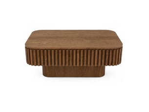 Table basse 98x60x35 cm avec rangement caché, décor noyer foncé