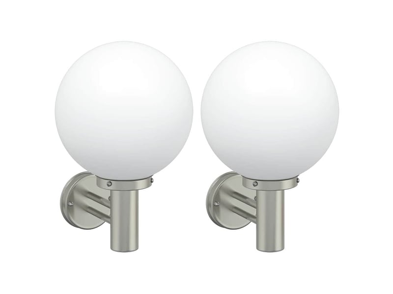  2 pièces applique murale extérieure argenté 28x25x38 cm shl31281  - Conforama A
