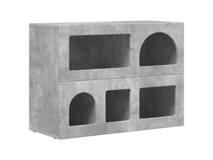 Buffet - bahut - meuble de rangement elst gris béton 80,5 x 35 x 59 cm bois d'ingénierie