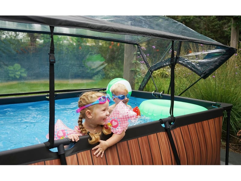  Dôme pour piscine tubulaire rectangulaire 2,20 x 1,50 m - exit toys  - Conforama C