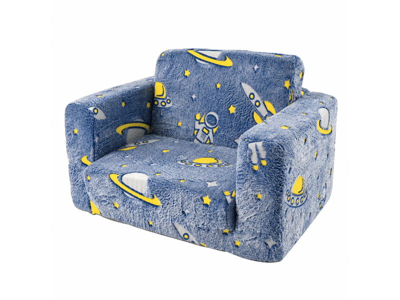  Fauteuil canapé enfant pliable, modèle peluche lumineuse, siège bébé doux et confortable  - Conforama D