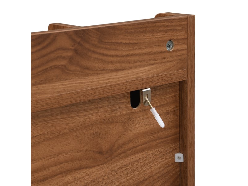  Meuble à chaussures 80x35x105 cm, meuble d'entrée deux parties avec compartiment ouvert inférieur et portes supérieures  - Conforama W