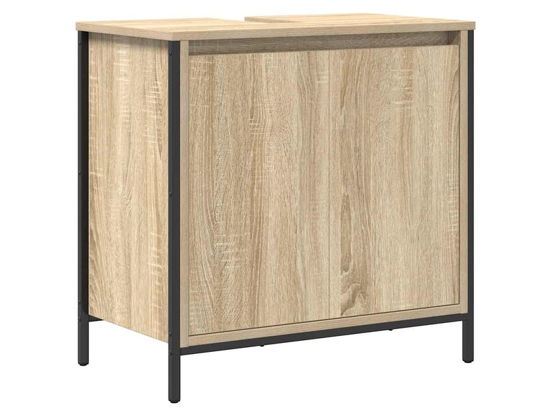 Ensemble de meubles de salle de bain 2 pcs en bois d'ingénierie chêne sonoma - Conforama E