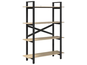 Étagère 4 niveaux, étagère de rangement 100 x 33,5 x 140 cm bois d'ingénierie shl3267