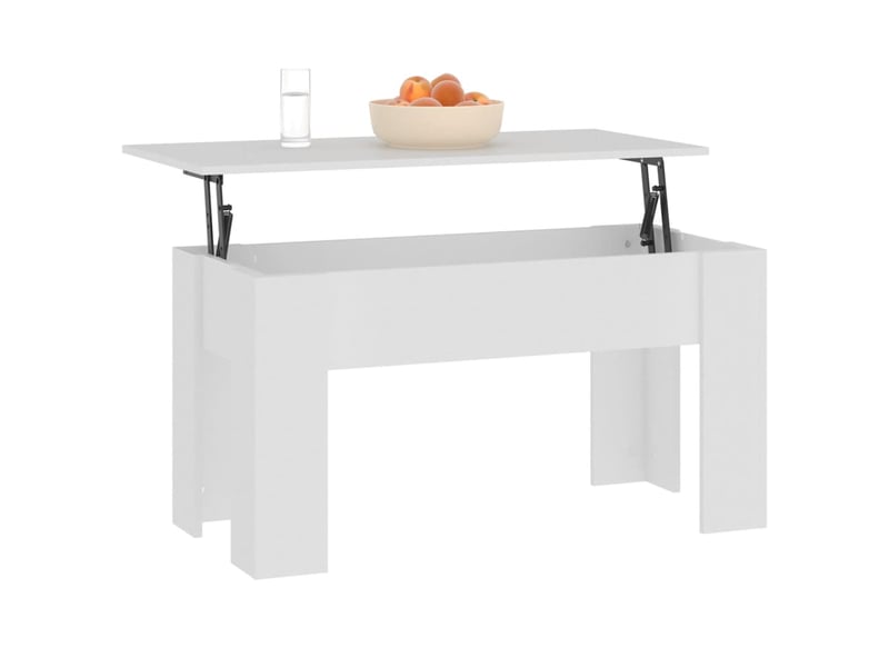  Table basse rectangulaire | table de salon blanc 101x49x52 cm bois d'ingénierie shl1237  - Conforama D