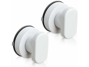 Poignée de porte à ventouse, 2 poignées portables en verre pour réfrigérateur, poignée de salle de bain avec ventouse forte, 62 x 50 mm.