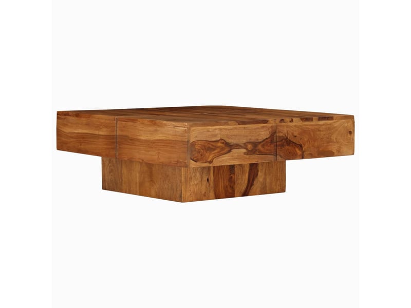  Table basse | table d'appoint salon 80x80x30 cm bois d'acacia massif  - Conforama B