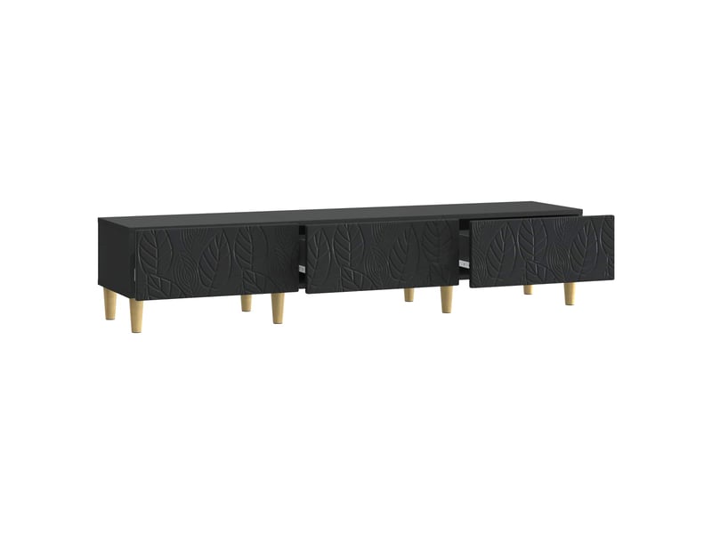  Meuble tv - banc tv - meuble de rangement 147 x 34,5 x 30 cm noir bois d'ingénierie  - Conforama D