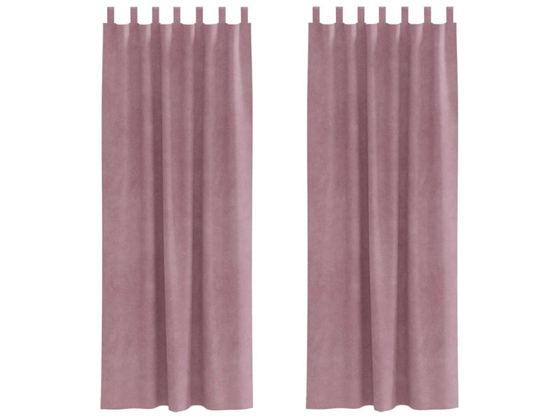  Lot de 2 rideaux, rideaux de fenêtre rose foncé 140 x 225 cm velours cf44112  - Conforama A