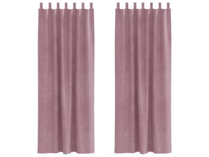 Lot de 2 rideaux, rideaux de fenêtre rose foncé 140 x 225 cm velours cf44112