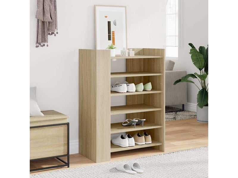  Meuble à chaussure, armoire à chaussures chêne sonoma 74,5x37,5x100 cm  - Conforama B