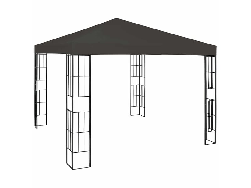  Tonnelle avec guirlande lumineuse à led 3x3 m anthracite cf62463  - Conforama C
