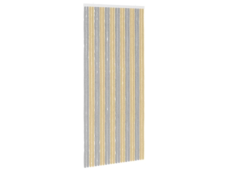 Rideau anti-insectes, moustiquaire en chenille gris et beige 100 x 230 cm cf43444 - Conforama A