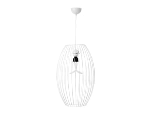Lampe suspension en métal reyna 55cm blanc