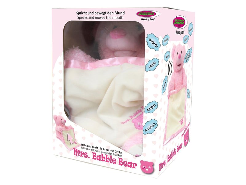  Peluche interactive mrs. Babble bear rose 460481 - Conforama D