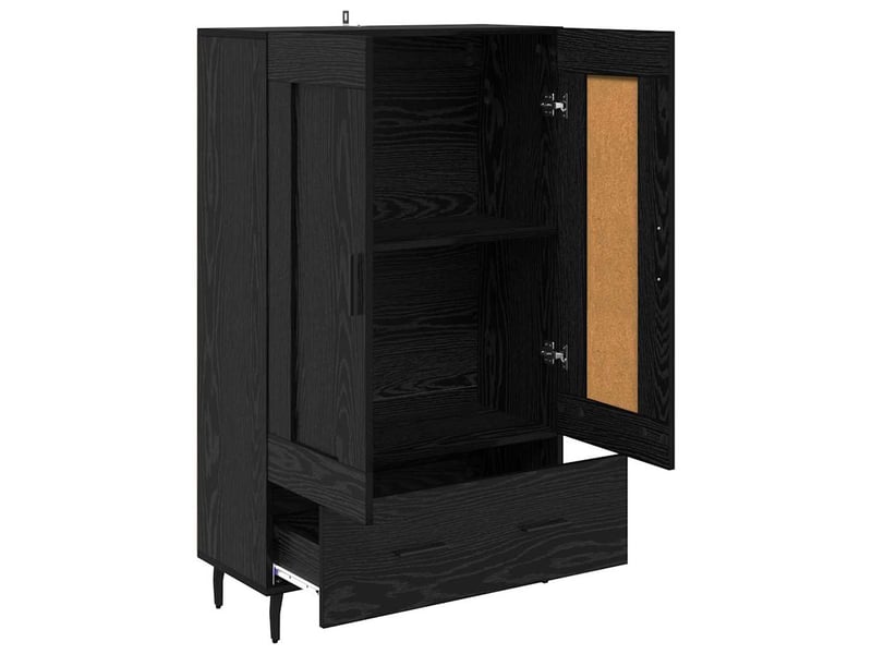  Buffet - haut armoire chêne noir 69,5 x 31 x 115 cm bois d'ingénierie  - Conforama E