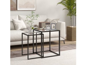 Table basse carré(e) coloris noir MEUBLIV - 42 cmx33 cm