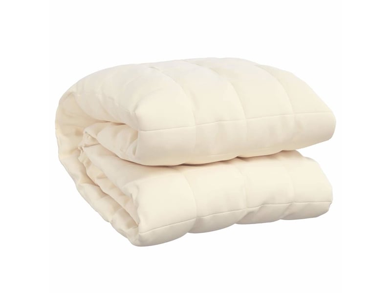  Couverture lestée adulte crème clair 220x240 cm 15 kg tissu shl52082  - Conforama A