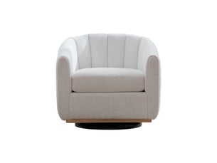 Fauteuil fixe pivotant PANGIVO W3633S00004 Tissu blanc