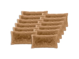 Lot de 12 coussins avec oreiller, coussins décoratifs heerlen taupe fleece pv cf50145