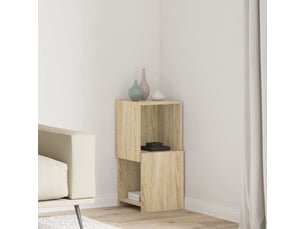 Meuble d'angle, meuble de rangement salon 30,5x30x65cm bois d'ingénierie chêne sonoma